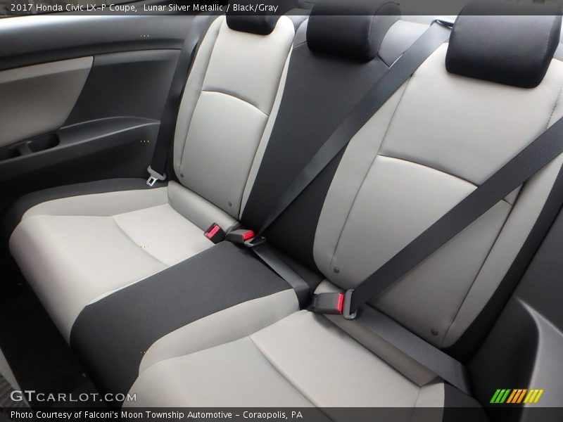 Lunar Silver Metallic / Black/Gray 2017 Honda Civic LX-P Coupe