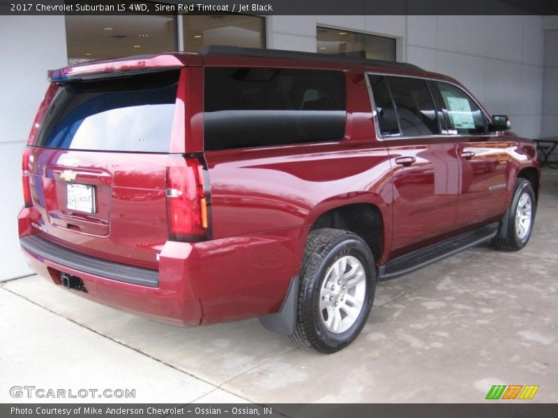 Siren Red Tintcoat / Jet Black 2017 Chevrolet Suburban LS 4WD