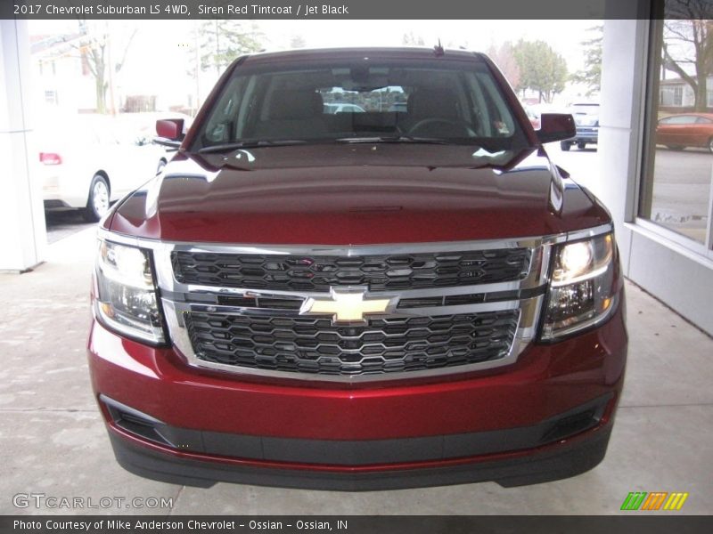 Siren Red Tintcoat / Jet Black 2017 Chevrolet Suburban LS 4WD