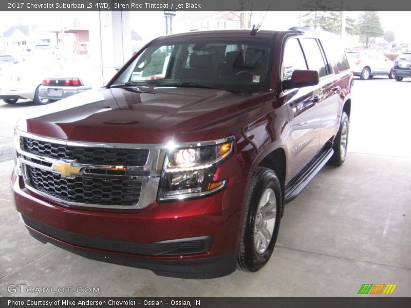 Siren Red Tintcoat / Jet Black 2017 Chevrolet Suburban LS 4WD