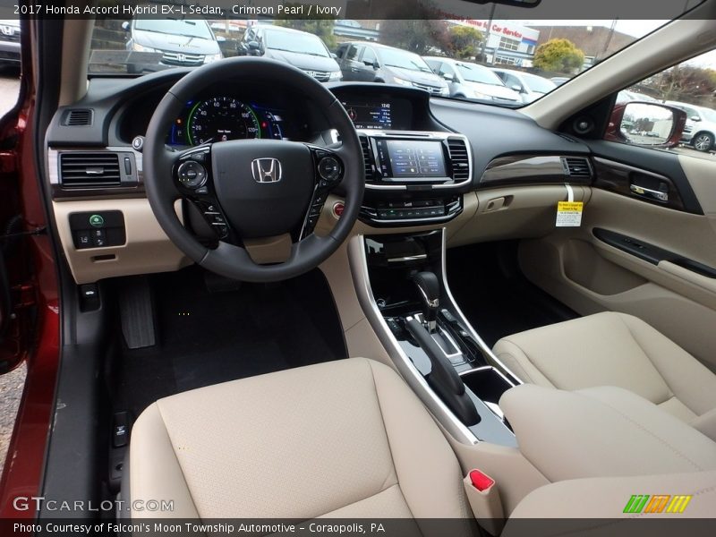 Crimson Pearl / Ivory 2017 Honda Accord Hybrid EX-L Sedan