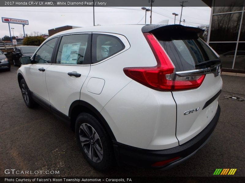 White Diamond Pearl / Ivory 2017 Honda CR-V LX AWD