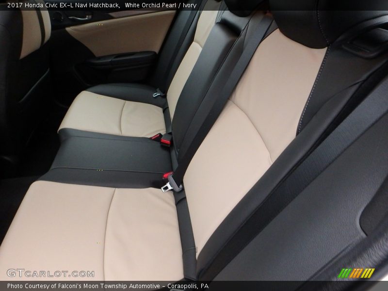 White Orchid Pearl / Ivory 2017 Honda Civic EX-L Navi Hatchback