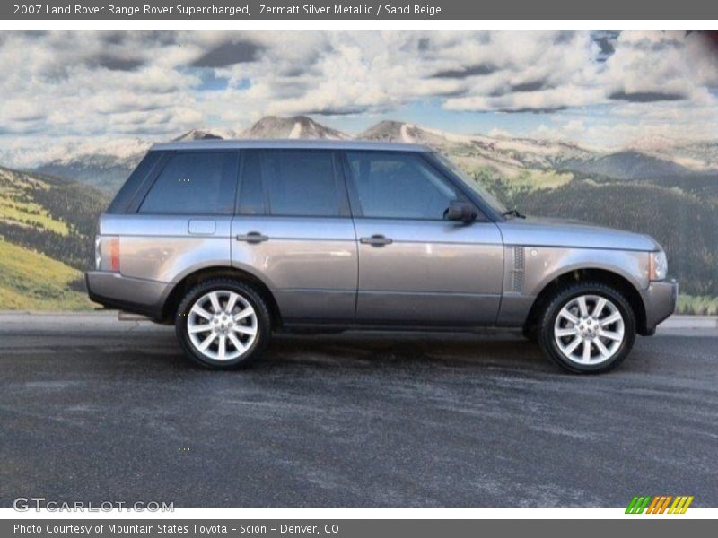 Zermatt Silver Metallic / Sand Beige 2007 Land Rover Range Rover Supercharged