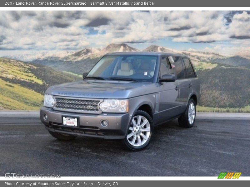 Zermatt Silver Metallic / Sand Beige 2007 Land Rover Range Rover Supercharged