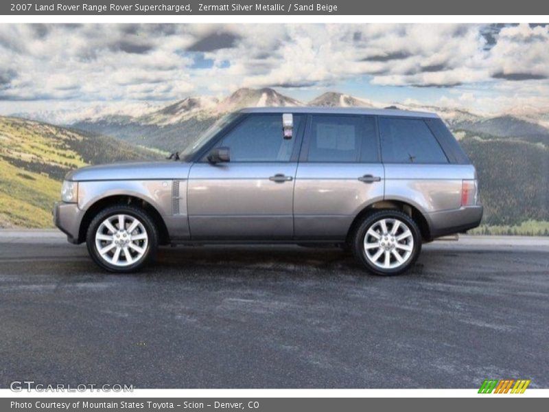 Zermatt Silver Metallic / Sand Beige 2007 Land Rover Range Rover Supercharged