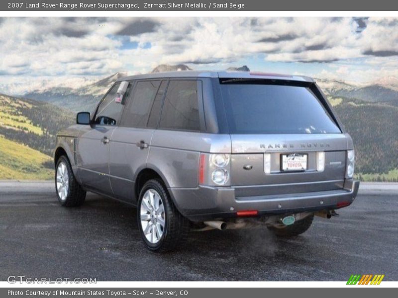 Zermatt Silver Metallic / Sand Beige 2007 Land Rover Range Rover Supercharged