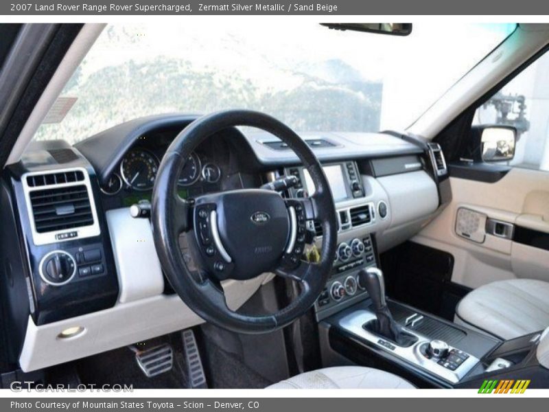 Zermatt Silver Metallic / Sand Beige 2007 Land Rover Range Rover Supercharged