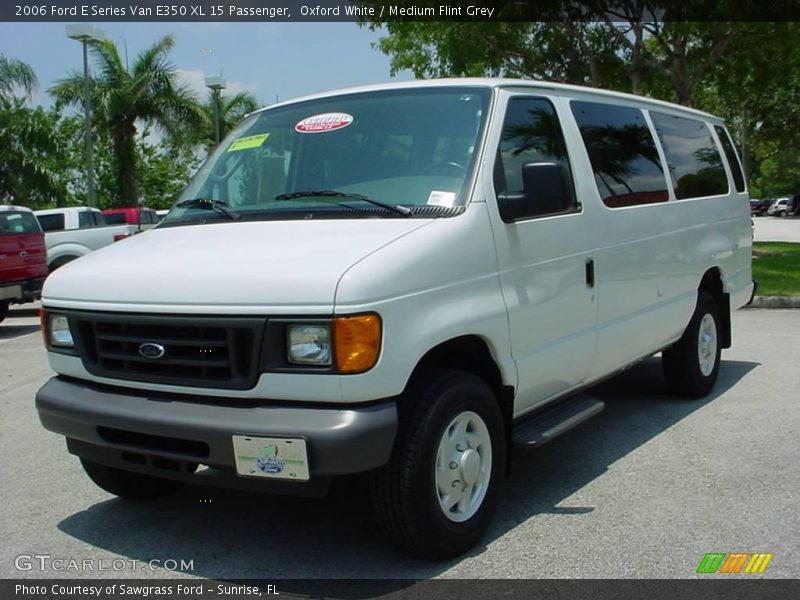 Oxford White / Medium Flint Grey 2006 Ford E Series Van E350 XL 15 Passenger