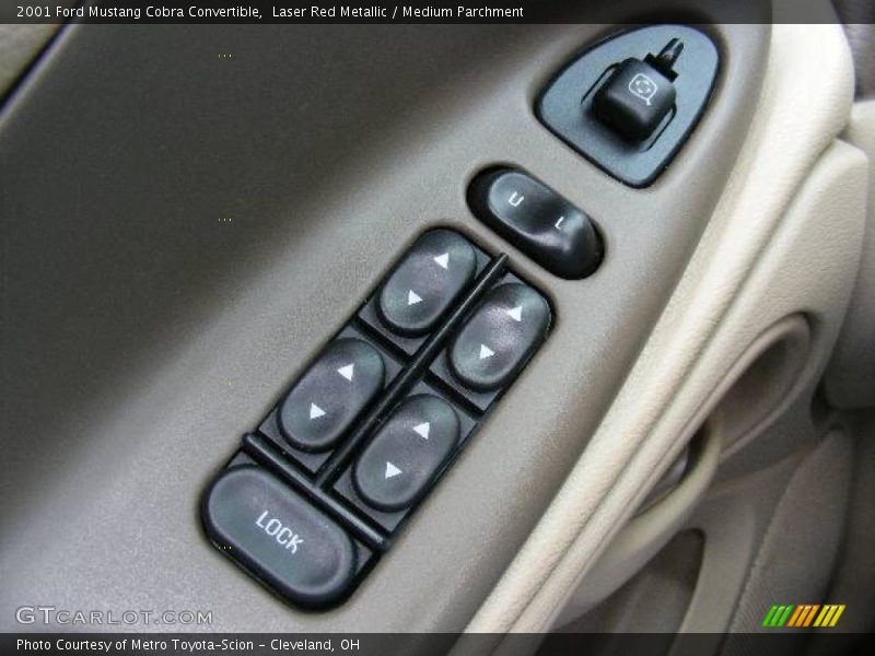 Laser Red Metallic / Medium Parchment 2001 Ford Mustang Cobra Convertible