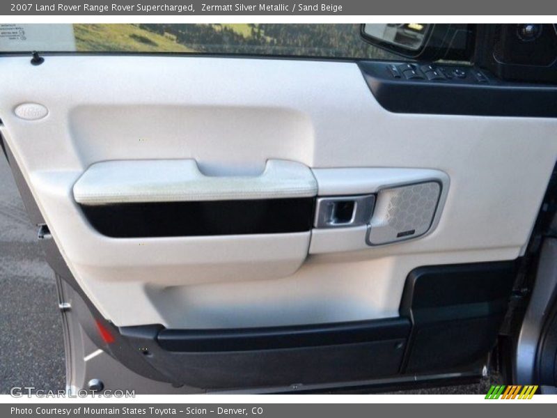 Zermatt Silver Metallic / Sand Beige 2007 Land Rover Range Rover Supercharged