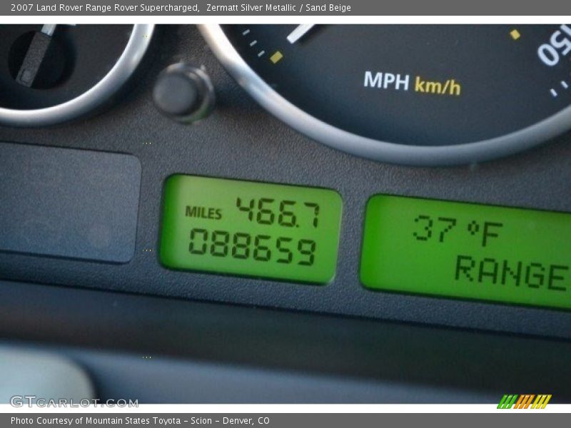 Zermatt Silver Metallic / Sand Beige 2007 Land Rover Range Rover Supercharged