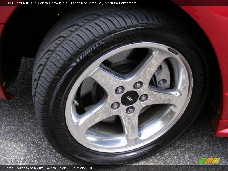 Laser Red Metallic / Medium Parchment 2001 Ford Mustang Cobra Convertible
