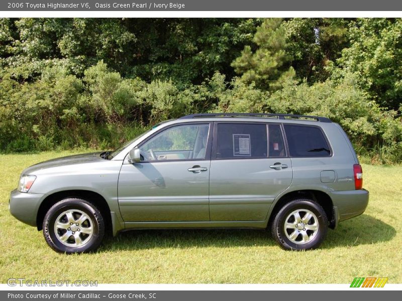 Oasis Green Pearl / Ivory Beige 2006 Toyota Highlander V6