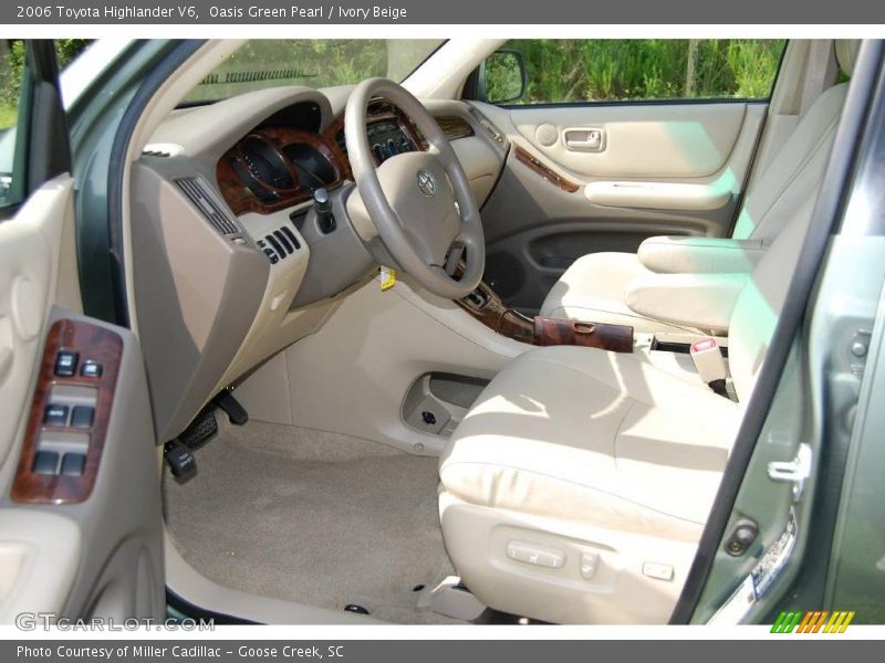 Oasis Green Pearl / Ivory Beige 2006 Toyota Highlander V6