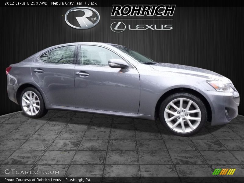 Nebula Gray Pearl / Black 2012 Lexus IS 250 AWD