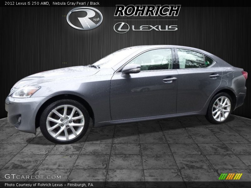 Nebula Gray Pearl / Black 2012 Lexus IS 250 AWD