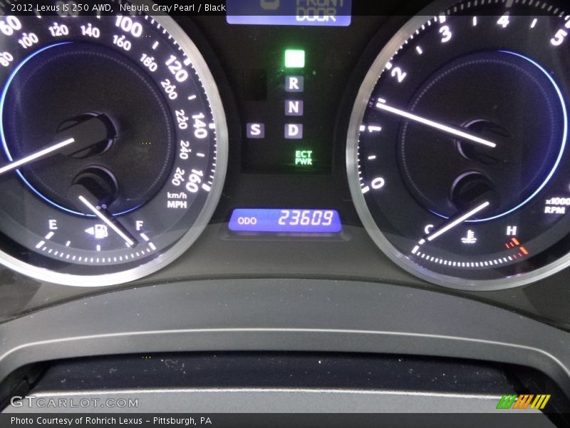 Nebula Gray Pearl / Black 2012 Lexus IS 250 AWD