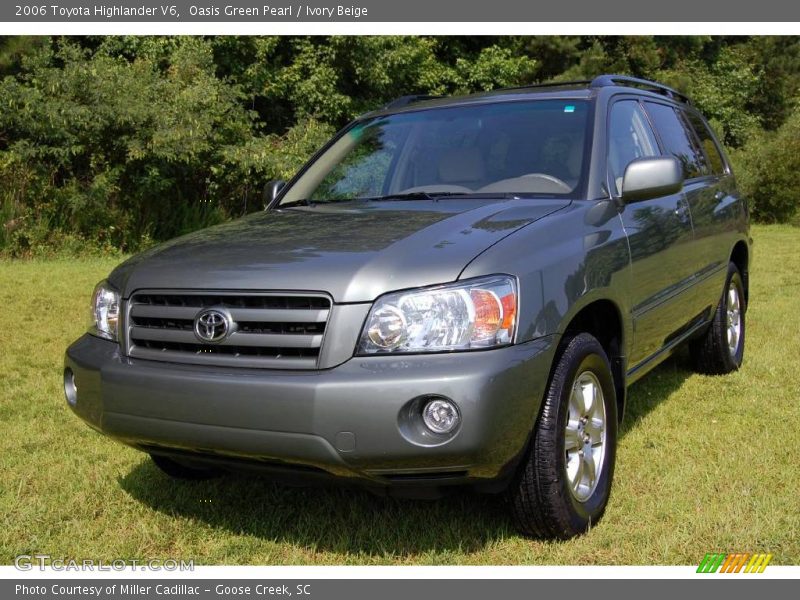 Oasis Green Pearl / Ivory Beige 2006 Toyota Highlander V6