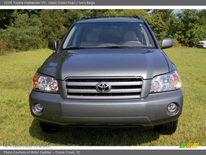 Oasis Green Pearl / Ivory Beige 2006 Toyota Highlander V6