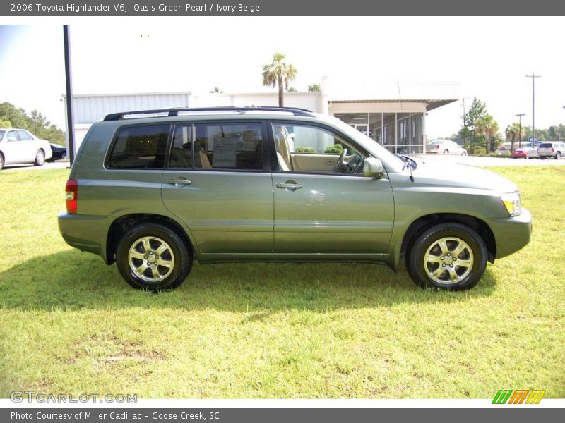 Oasis Green Pearl / Ivory Beige 2006 Toyota Highlander V6