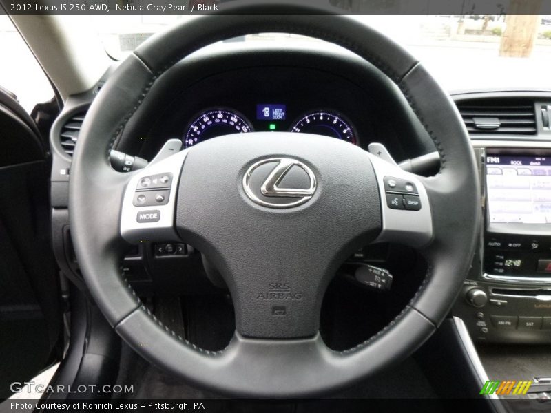 Nebula Gray Pearl / Black 2012 Lexus IS 250 AWD