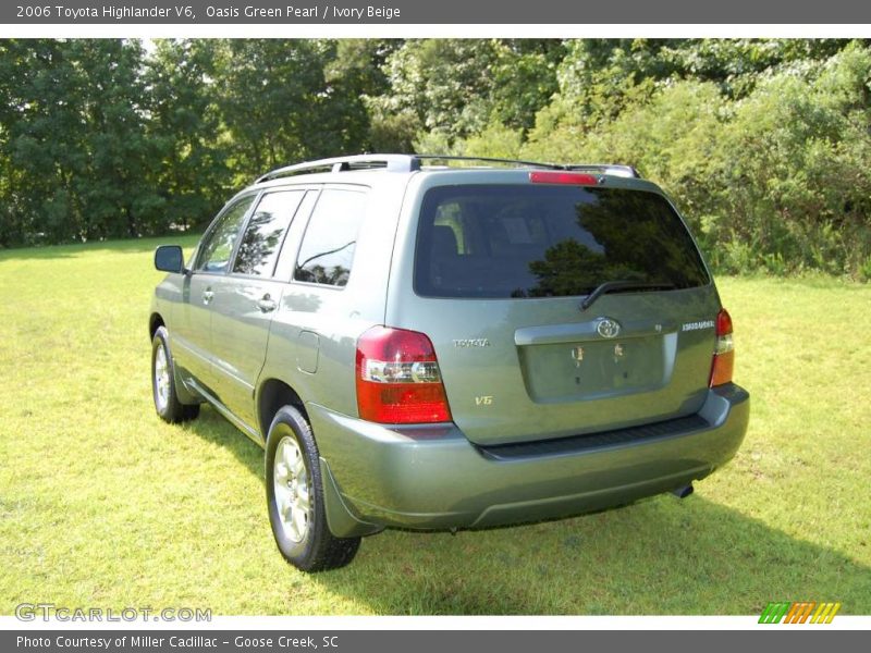 Oasis Green Pearl / Ivory Beige 2006 Toyota Highlander V6