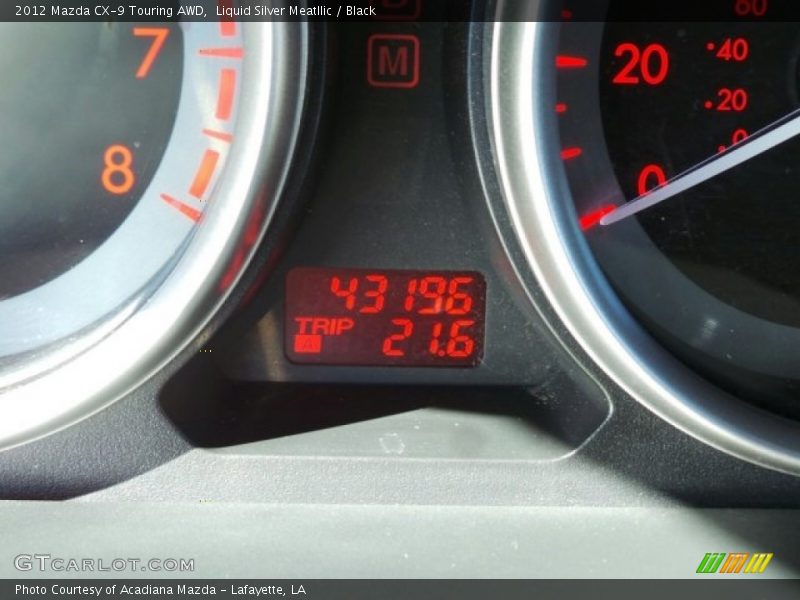 Liquid Silver Meatllic / Black 2012 Mazda CX-9 Touring AWD