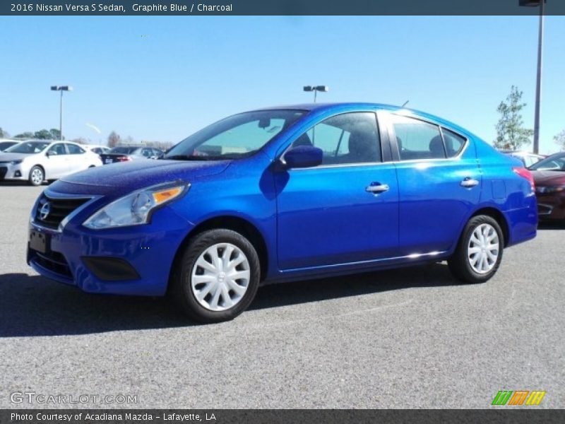 Graphite Blue / Charcoal 2016 Nissan Versa S Sedan