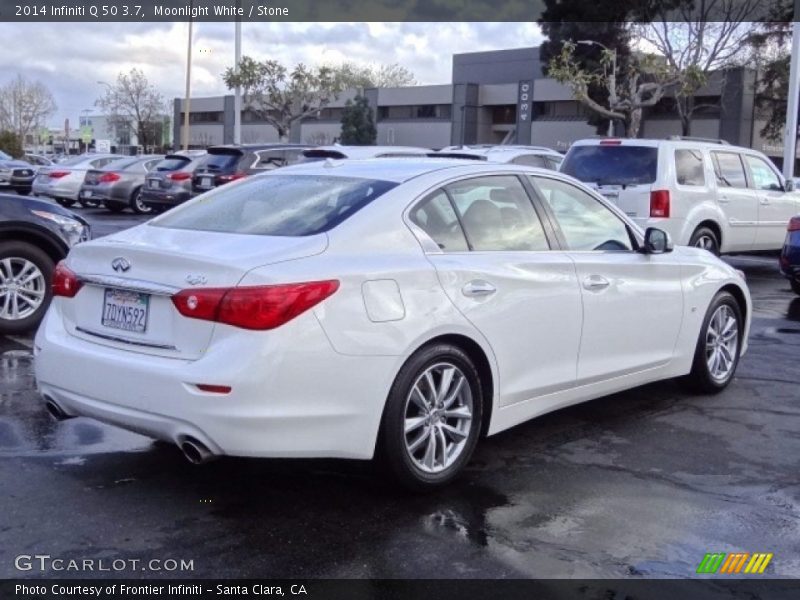 Moonlight White / Stone 2014 Infiniti Q 50 3.7
