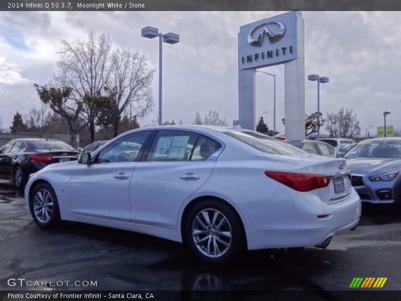 Moonlight White / Stone 2014 Infiniti Q 50 3.7