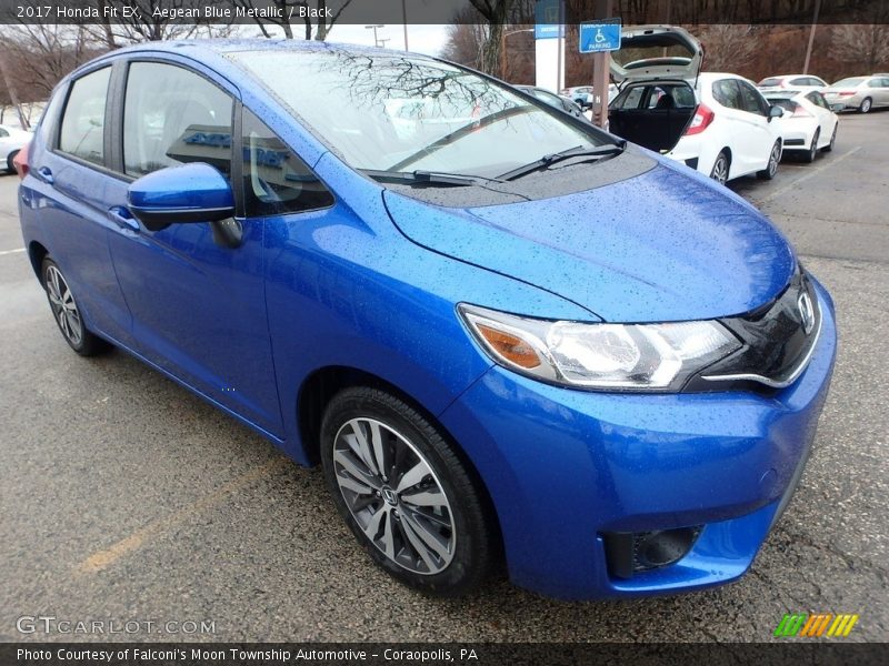 Aegean Blue Metallic / Black 2017 Honda Fit EX