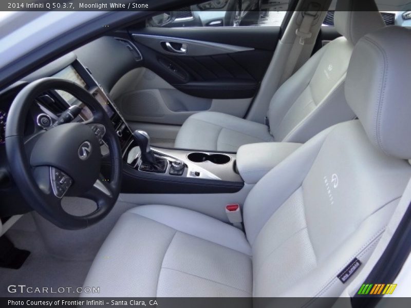 Moonlight White / Stone 2014 Infiniti Q 50 3.7
