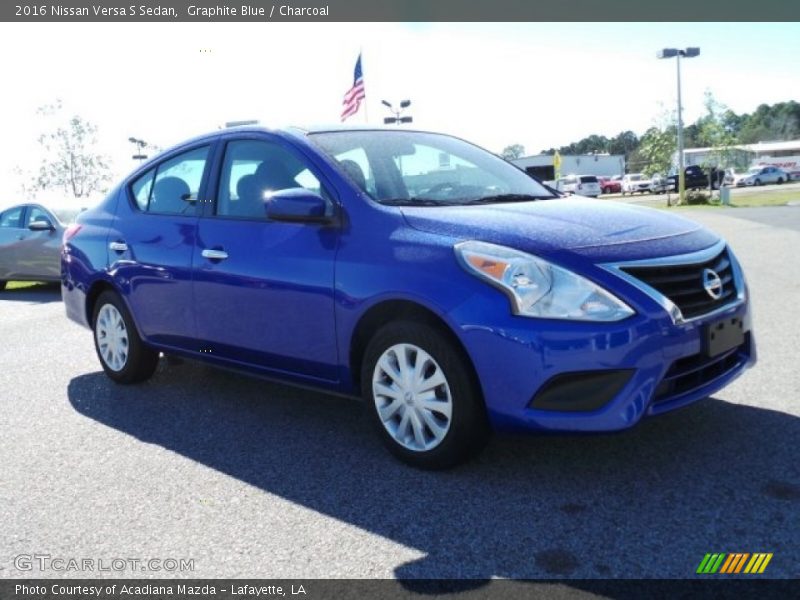 Graphite Blue / Charcoal 2016 Nissan Versa S Sedan