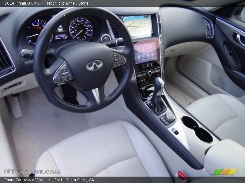 Moonlight White / Stone 2014 Infiniti Q 50 3.7