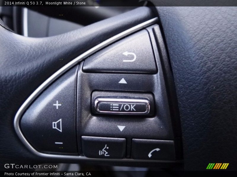 Moonlight White / Stone 2014 Infiniti Q 50 3.7