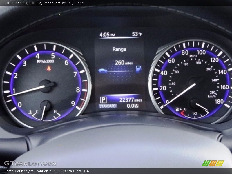Moonlight White / Stone 2014 Infiniti Q 50 3.7