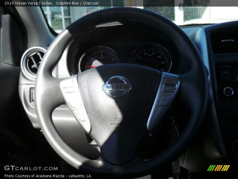Graphite Blue / Charcoal 2016 Nissan Versa S Sedan