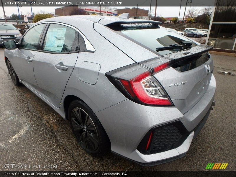 Lunar Silver Metallic / Black 2017 Honda Civic EX-L Navi Hatchback