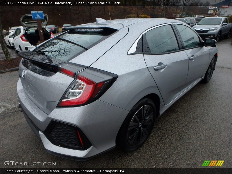 Lunar Silver Metallic / Black 2017 Honda Civic EX-L Navi Hatchback