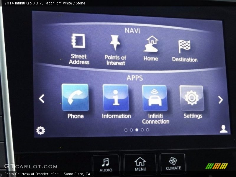 Moonlight White / Stone 2014 Infiniti Q 50 3.7