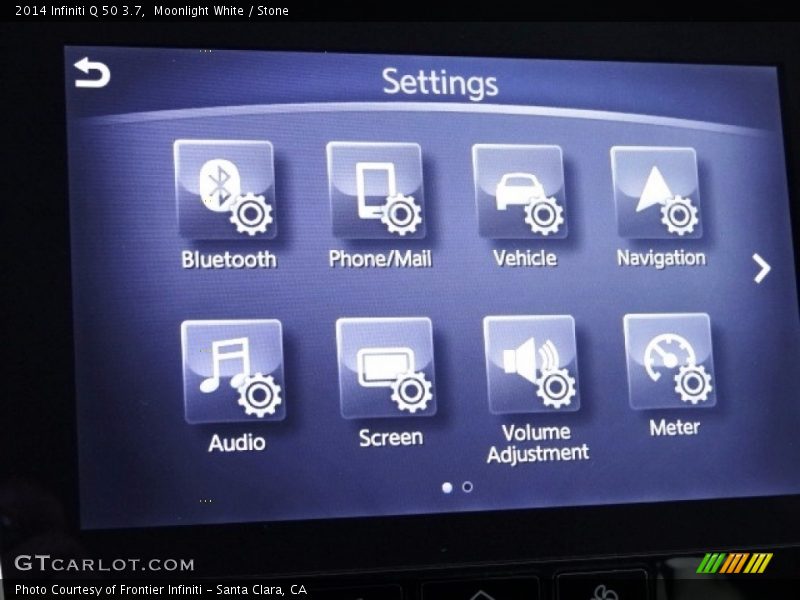 Moonlight White / Stone 2014 Infiniti Q 50 3.7