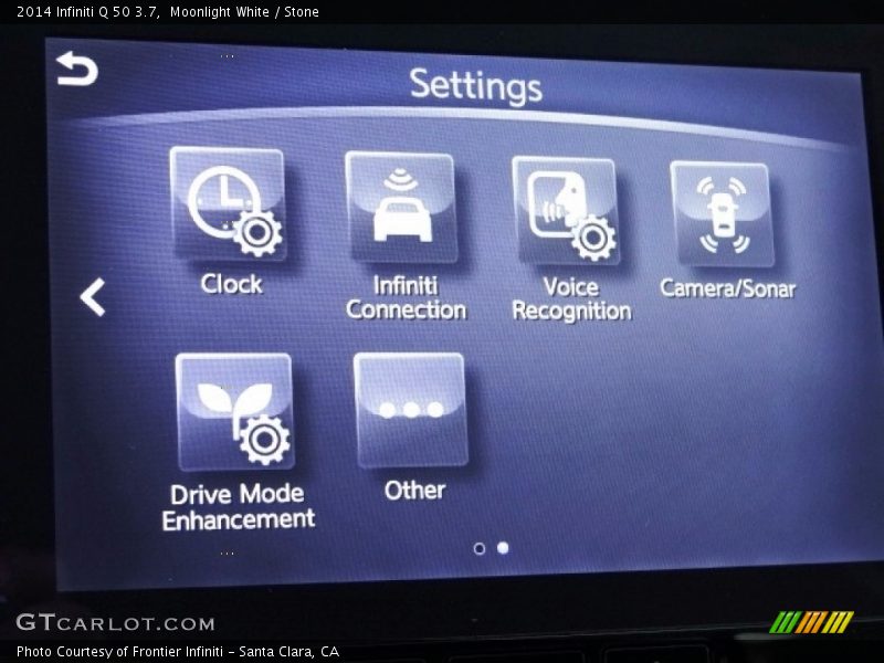 Moonlight White / Stone 2014 Infiniti Q 50 3.7