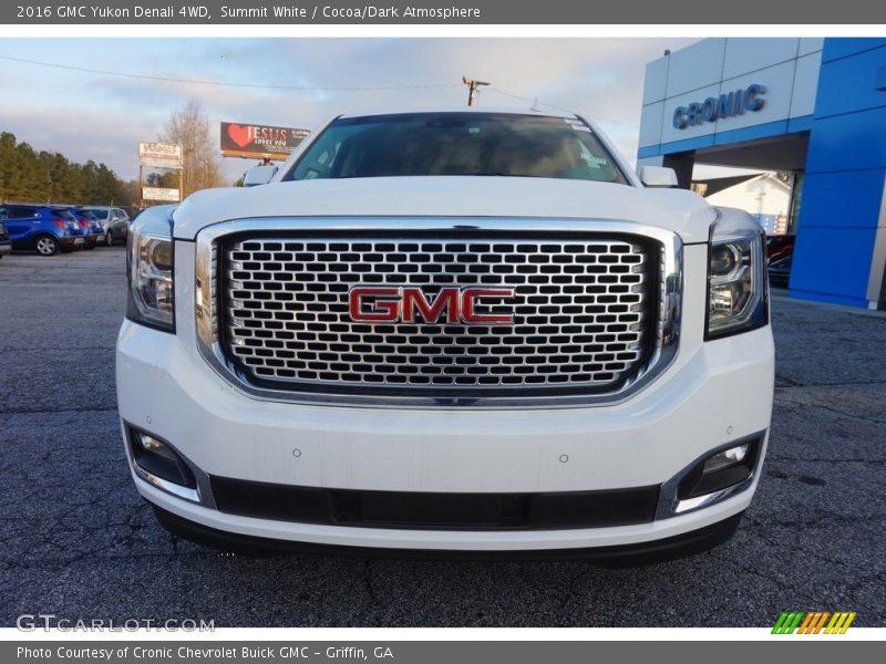 Summit White / Cocoa/Dark Atmosphere 2016 GMC Yukon Denali 4WD