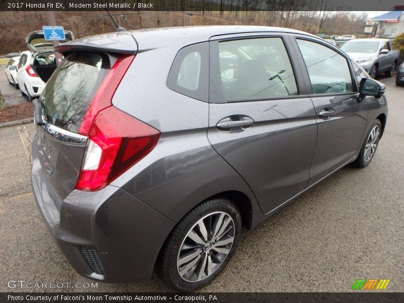 Modern Steel Metallic / Black 2017 Honda Fit EX