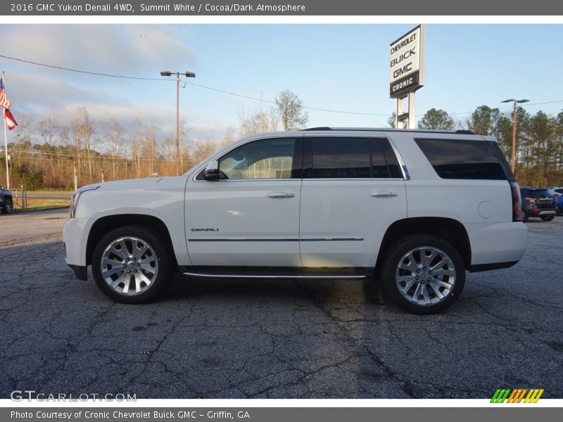 Summit White / Cocoa/Dark Atmosphere 2016 GMC Yukon Denali 4WD