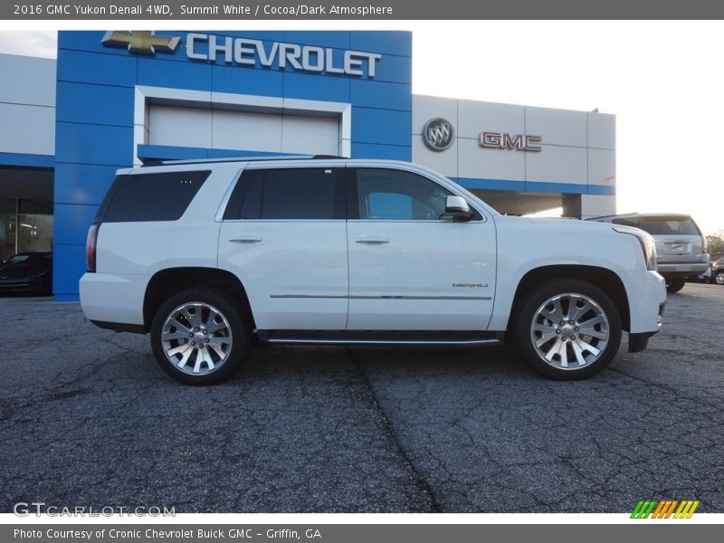 Summit White / Cocoa/Dark Atmosphere 2016 GMC Yukon Denali 4WD