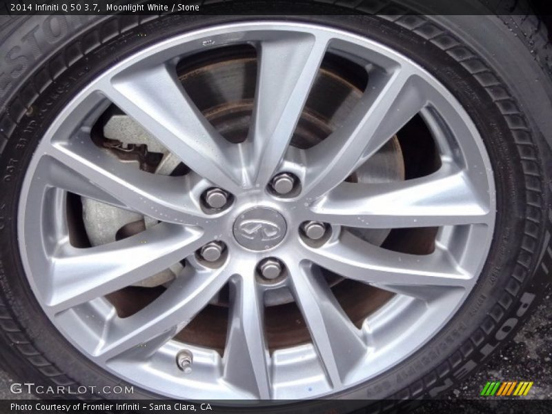Moonlight White / Stone 2014 Infiniti Q 50 3.7