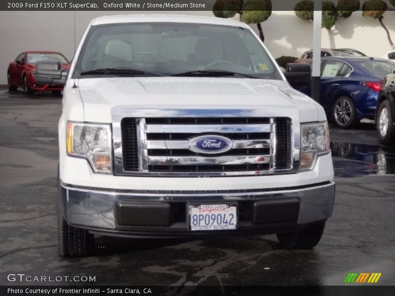 Oxford White / Stone/Medium Stone 2009 Ford F150 XLT SuperCab