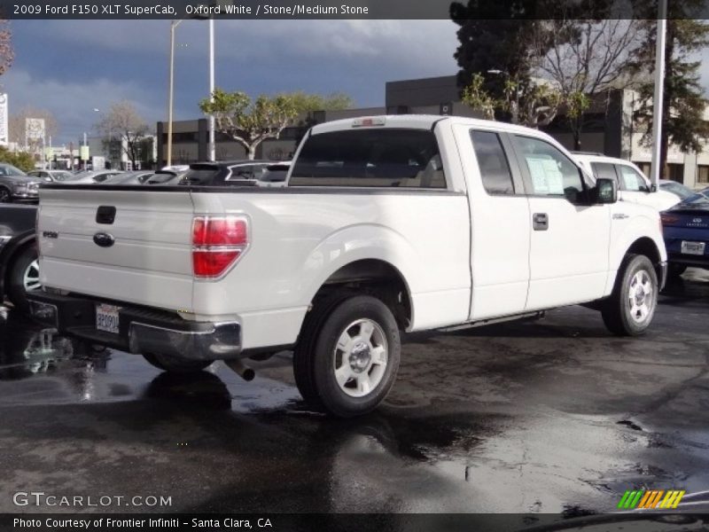 Oxford White / Stone/Medium Stone 2009 Ford F150 XLT SuperCab